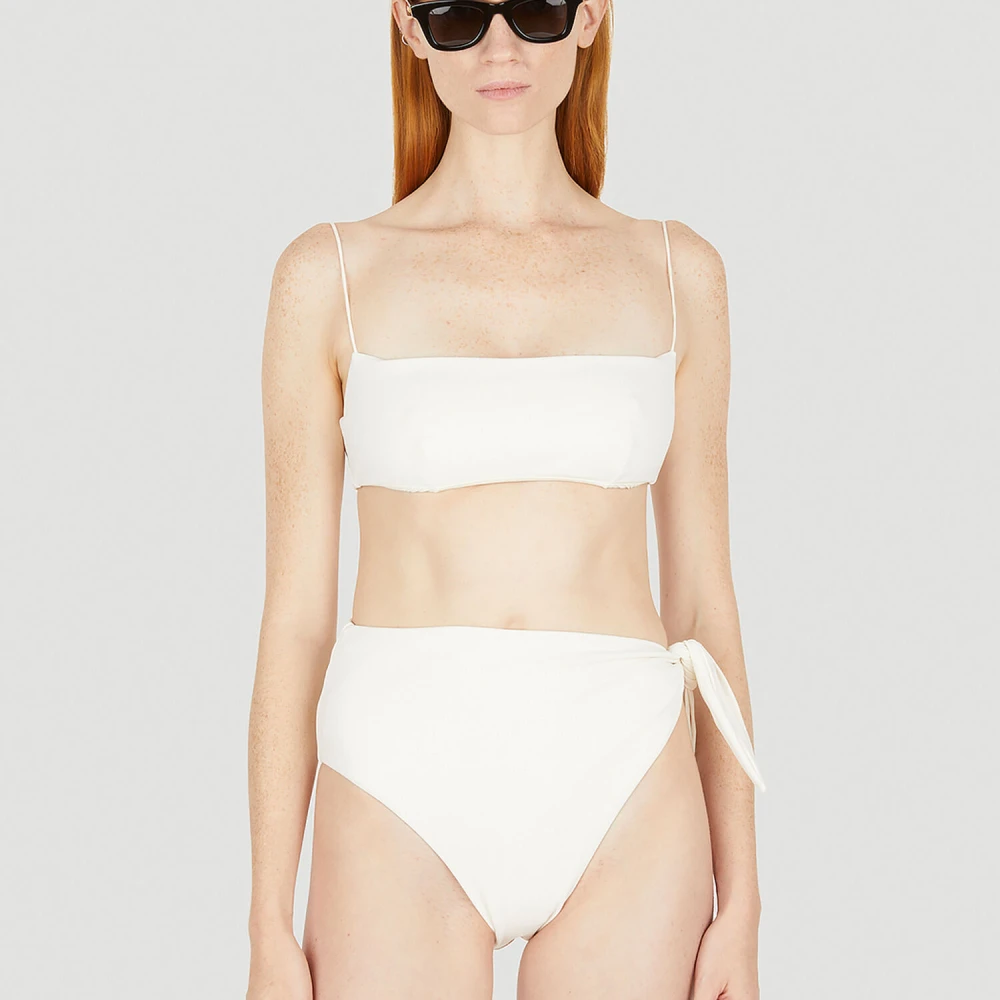 Ziah Asymmetrische Strop Bikini Bodems White Dames