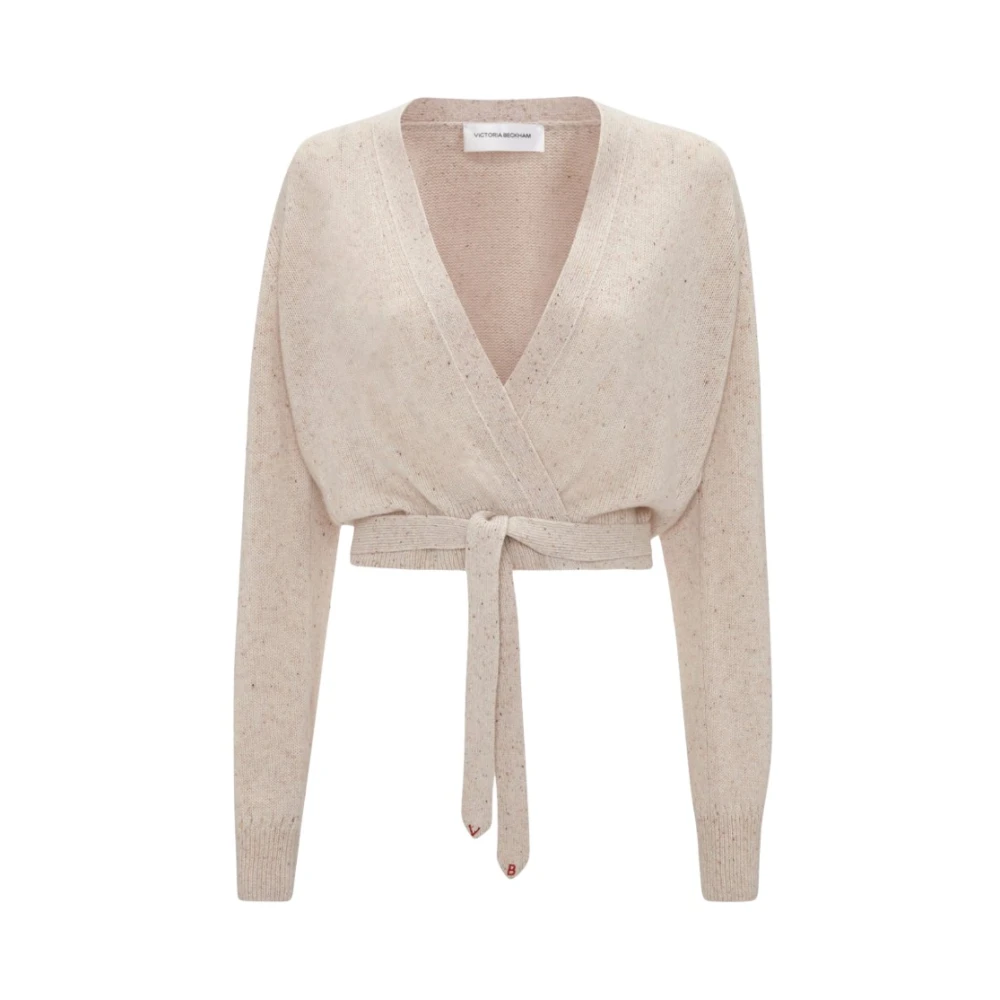 Victoria Beckham Wrap Front Cardigan Sweaters Pink Dames