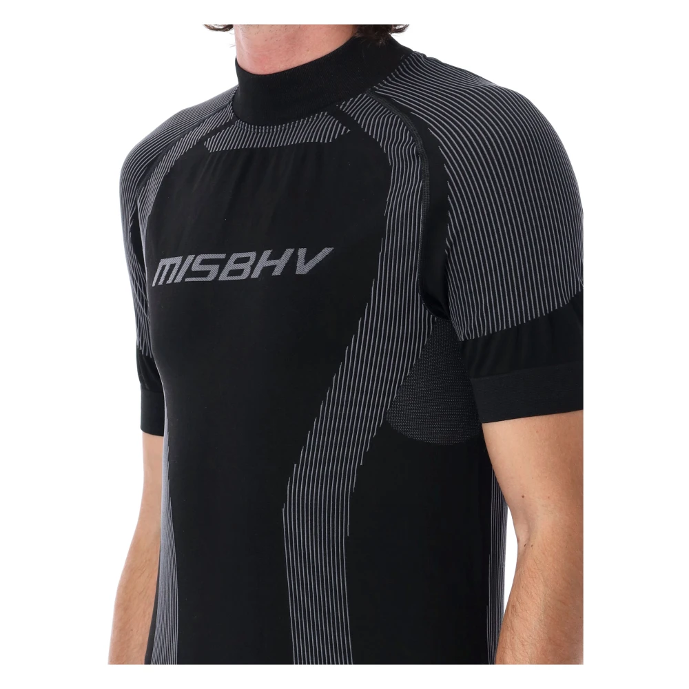 Misbhv Sportief Jacquard Logo T-Shirt Zwart Black Heren