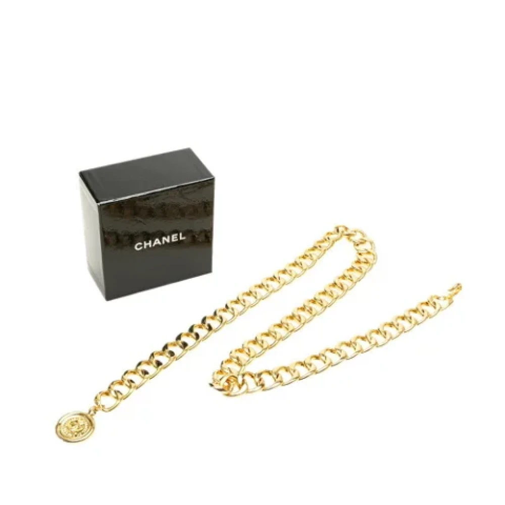 Chanel Vintage Pre-owned Metal belts Yellow Dames