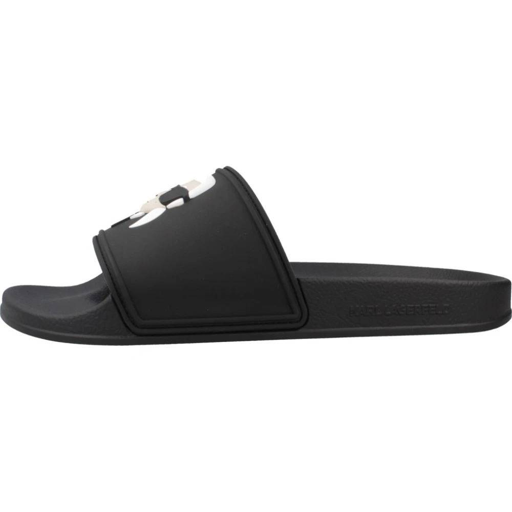 Karl Lagerfeld Black Sliders, Male, 11 Uk, Sliders