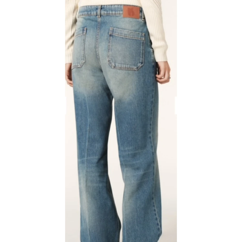 BA&SH Lichte gebruikte jeans rechte pasvorm Blue Dames