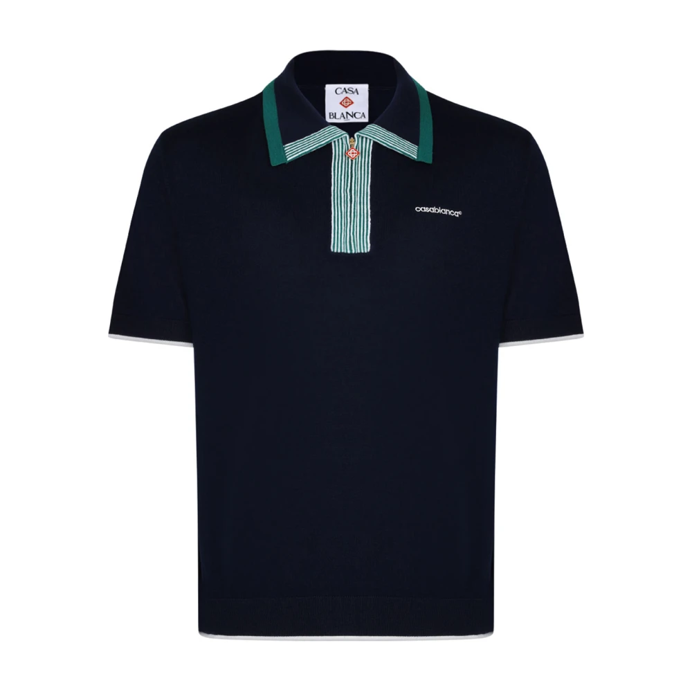 Casablanca Blauwe T-shirts en Polos Blue Heren