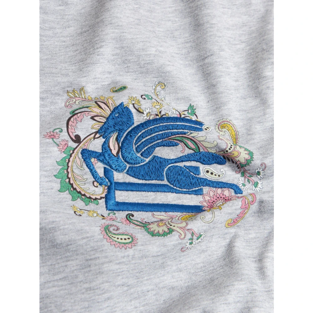 ETRO Stijlvolle Cut and Sew T-shirts Gray Dames