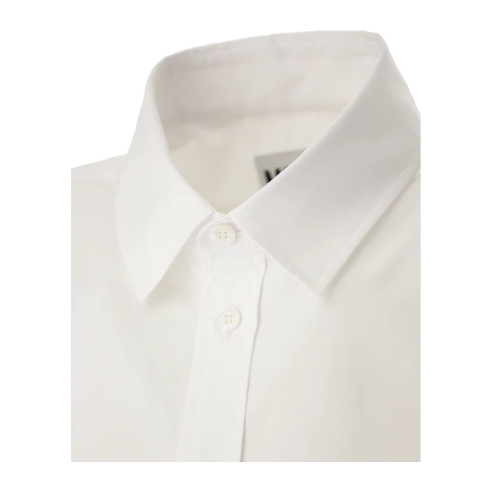 Moschino Puurd Katoen Poplin Overhemd Wit White Heren