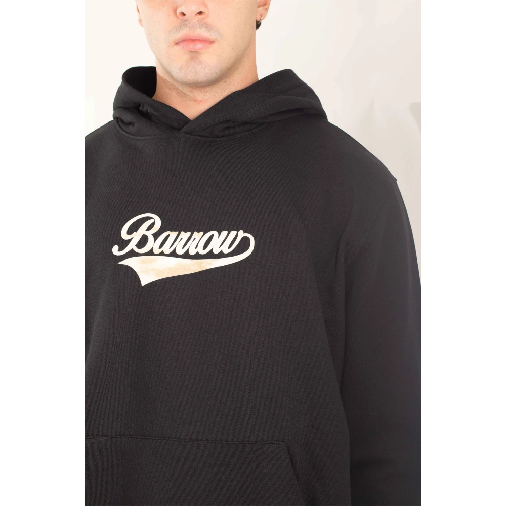 Barrow Bear Back Print Hoodie Black Heren