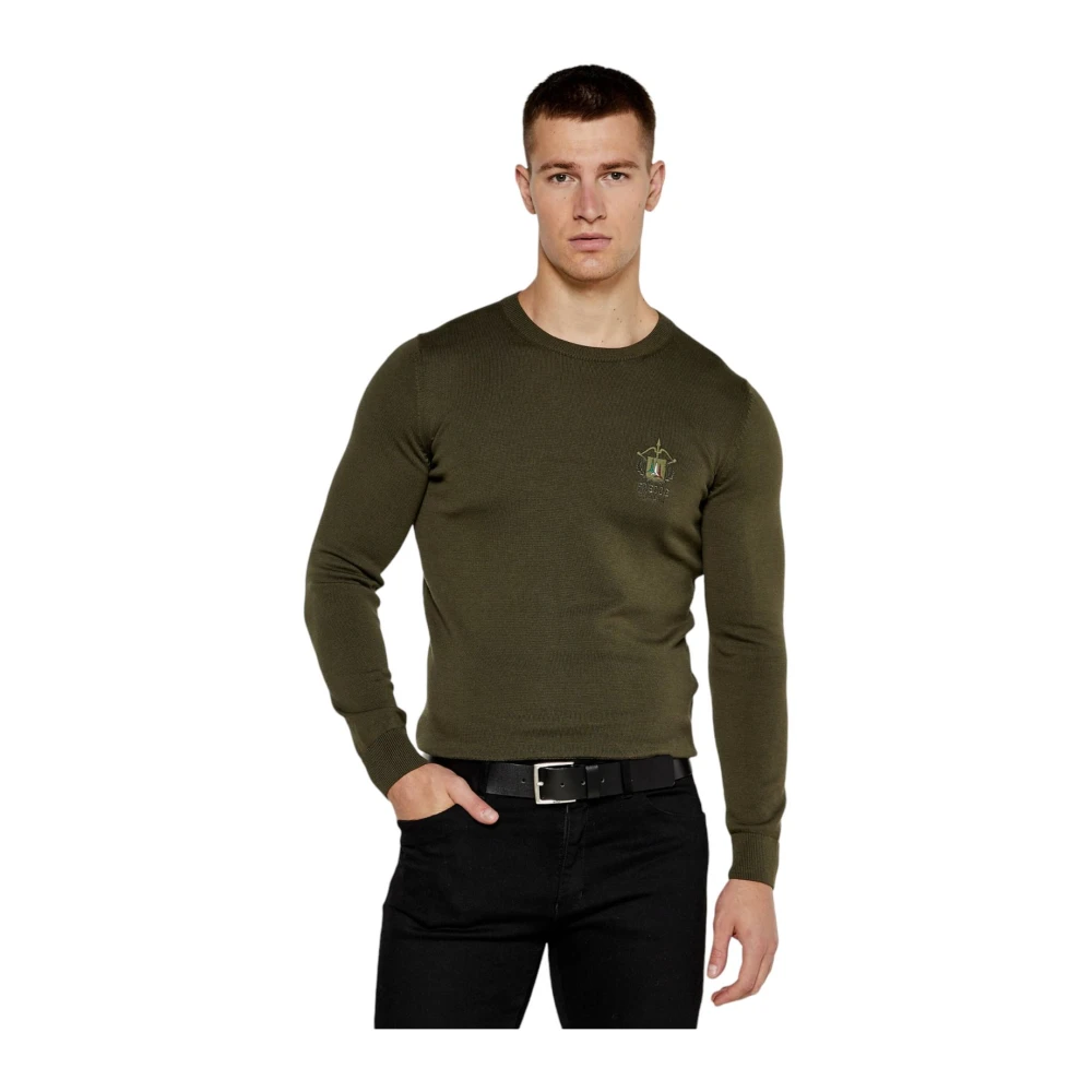 Aeronautica militare Trui met ronde hals Green Heren