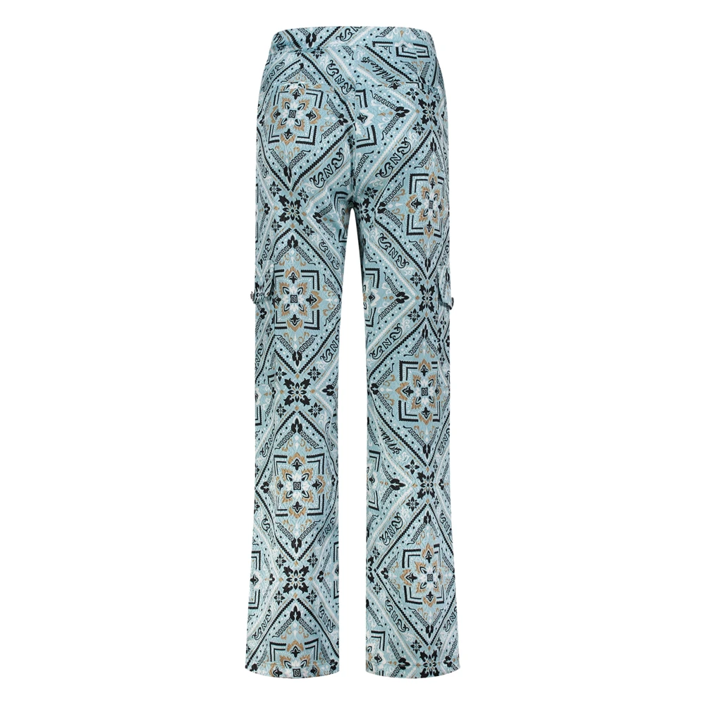Nikkie Straight Trousers Blue Dames