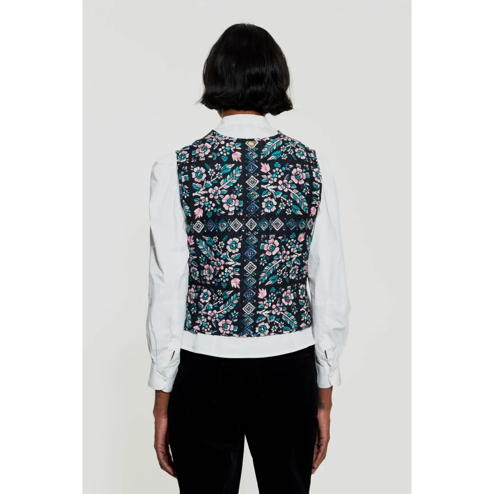 Antik batik Flora print gilet Multicolor Dames