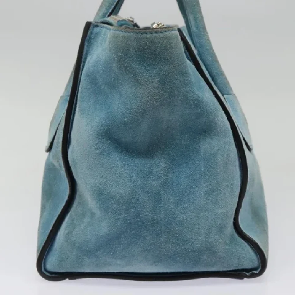 Prada Vintage Pre-owned Suede prada-bags Blue Dames