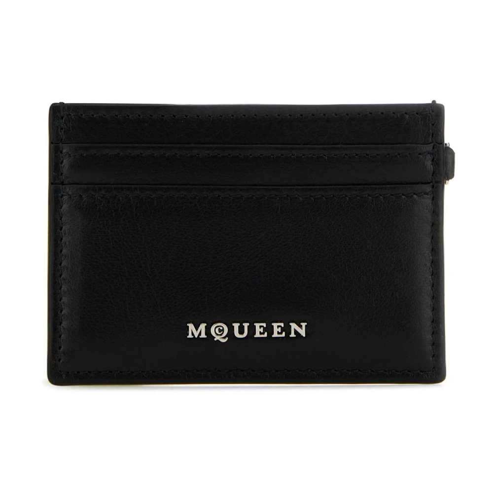 alexander mcqueen Leren Sling Kaarthouder Black Dames