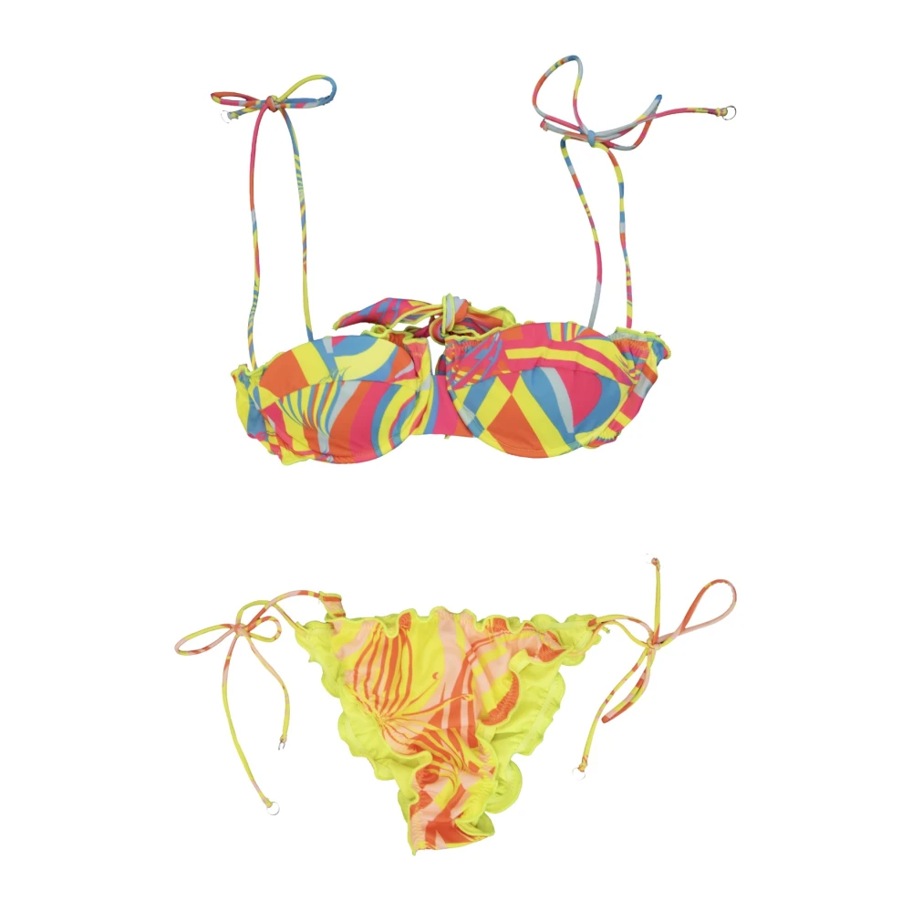 Rynket Bandeau Bikini Sett