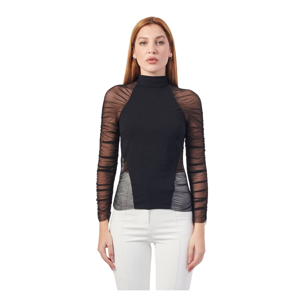 PATRIZIA PEPE Zwarte Elegante Jurk Black Dames