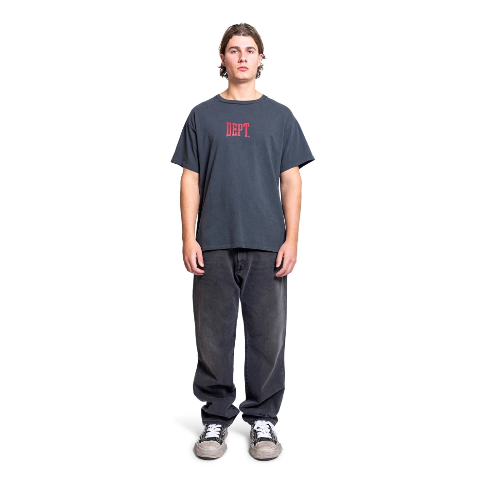 Gallery Dept. Vintage Zwart Gym Logo Tee Gray Heren