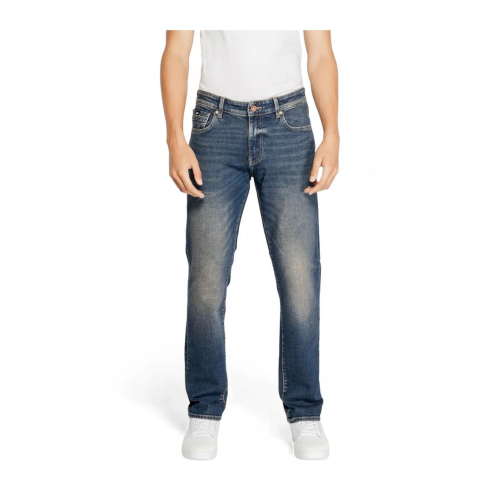 GAS Blauwe Katoen Elastaan Blend Heren Jeans Blue Heren
