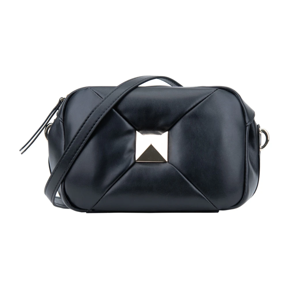 Tosca Blu Gewatteerde schoudertas voor dames met rits Black Dames