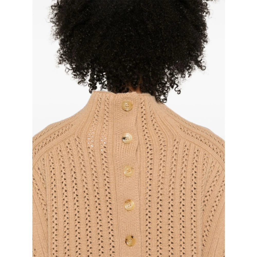 Max Mara Kameelwol-kasjmiertrui gebreid Brown Dames
