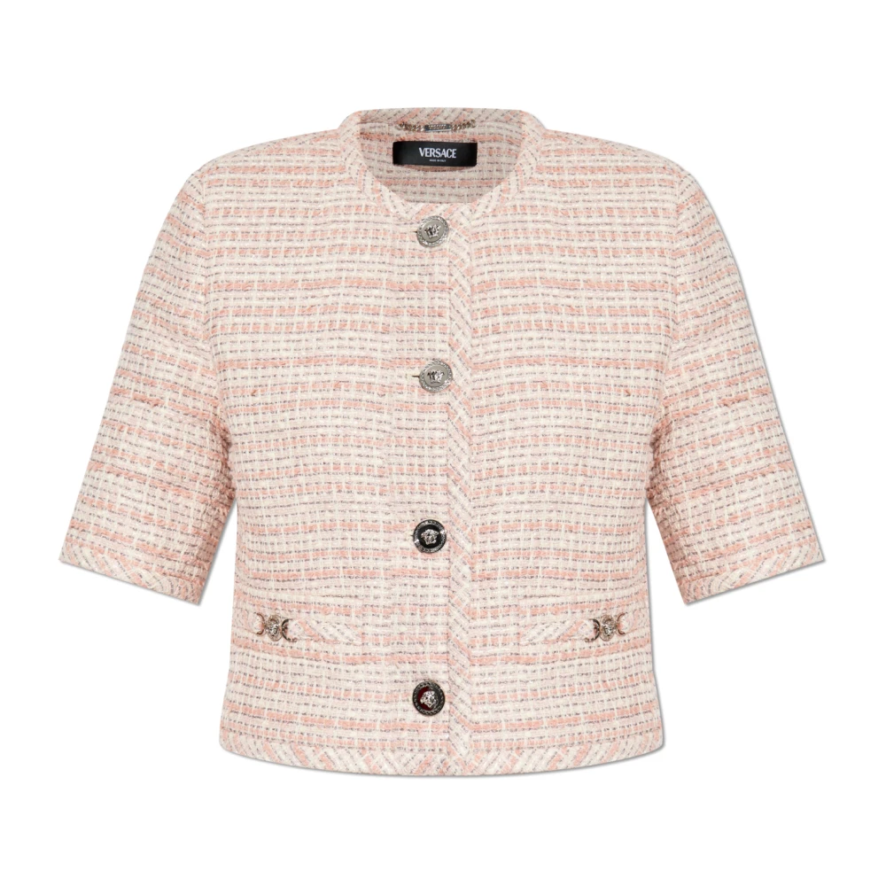 Versace Tweed Blazer Pink Dames