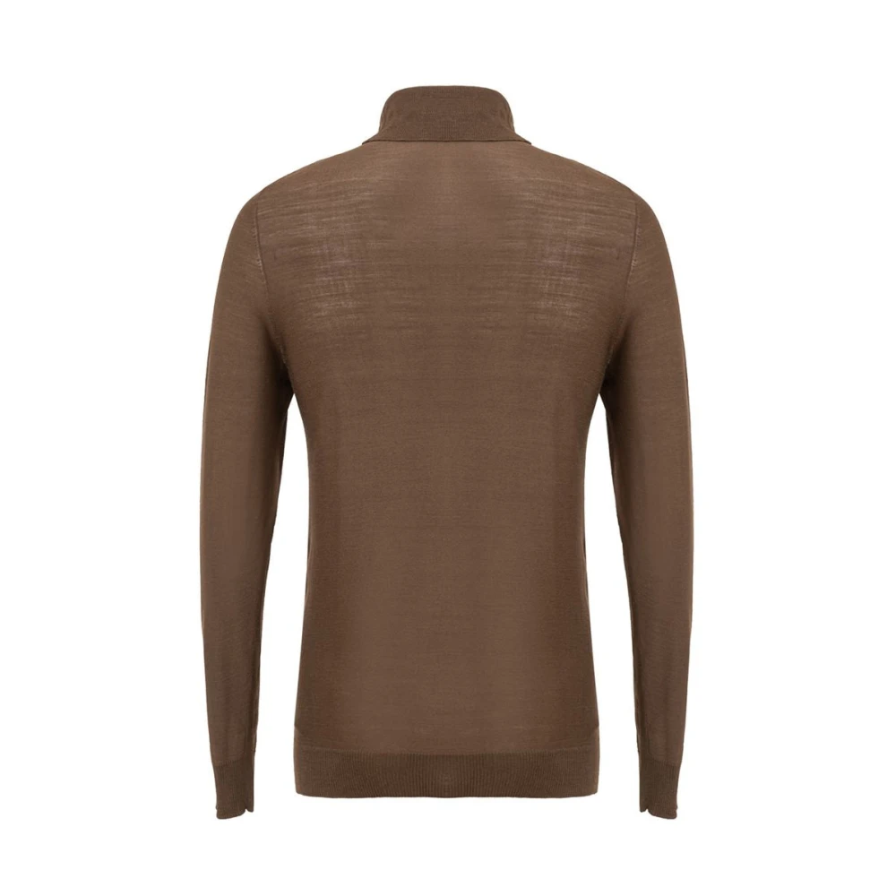 Brioni Bruine Kasjmier Trui Brown Heren