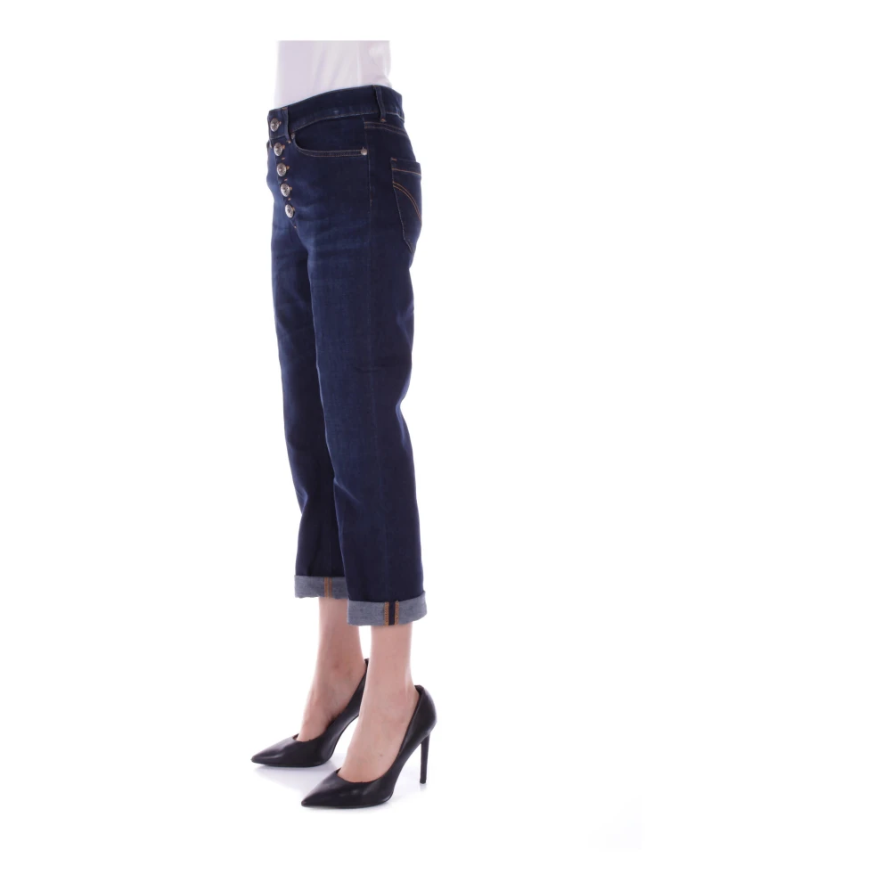 Dondup Denim Jeans met Zijlogo Blue Dames