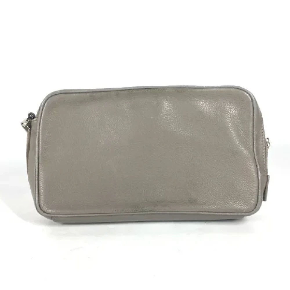 Dior Vintage Pre-owned Leather dior-bags Gray Heren