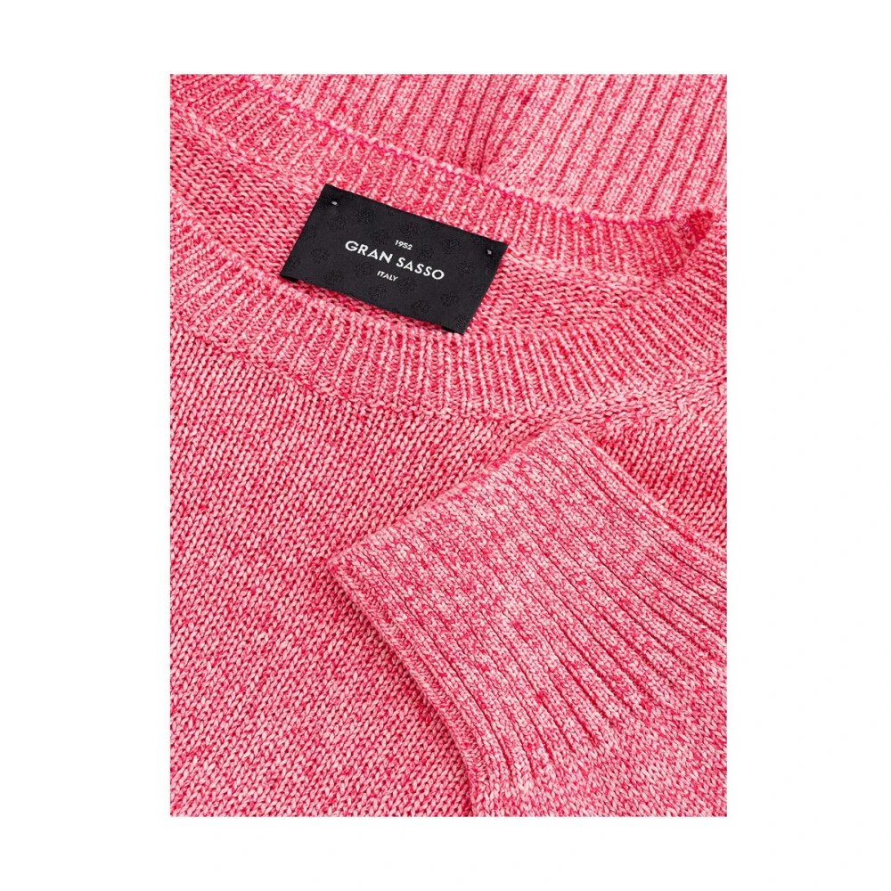 Gran Sasso Roze katoenen trui Pink Heren