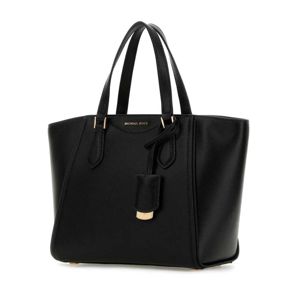 Michael Kors Taryn Kleine Lederen Convertible Crossbody Tas Black Dames