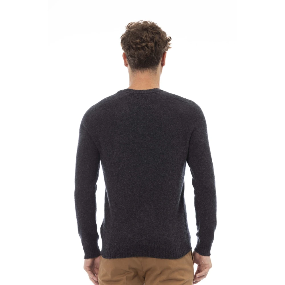 Alpha Studio Ronde Hals Lange Mouw Trui Black Heren
