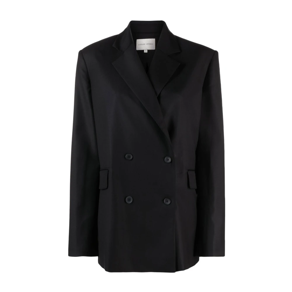 Loulou Studio Zwarte Blazer voor een stijlvolle look Black Dames