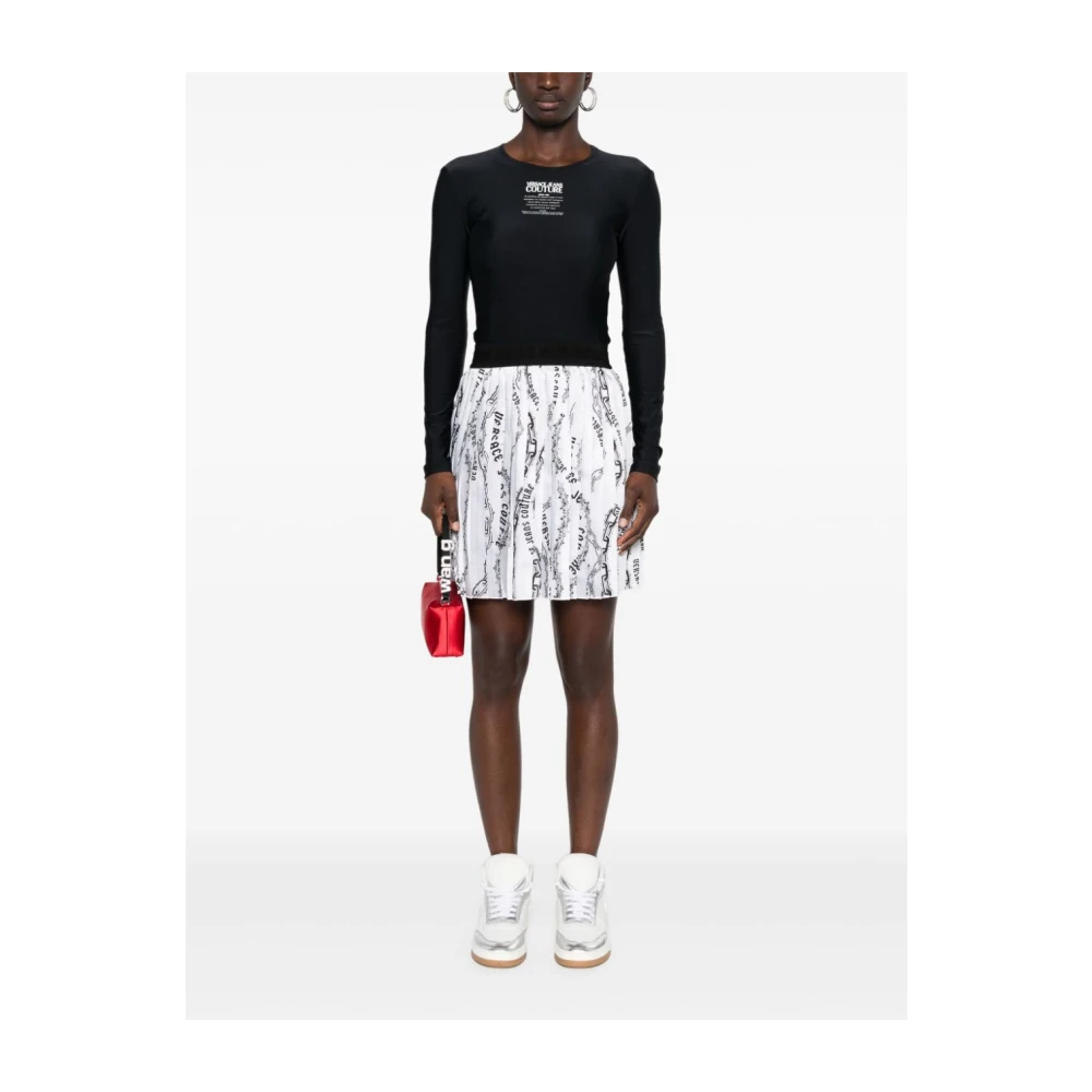 Versace Jeans Couture Zwarte Topwear voor Vrouwen Aw24 Black Dames