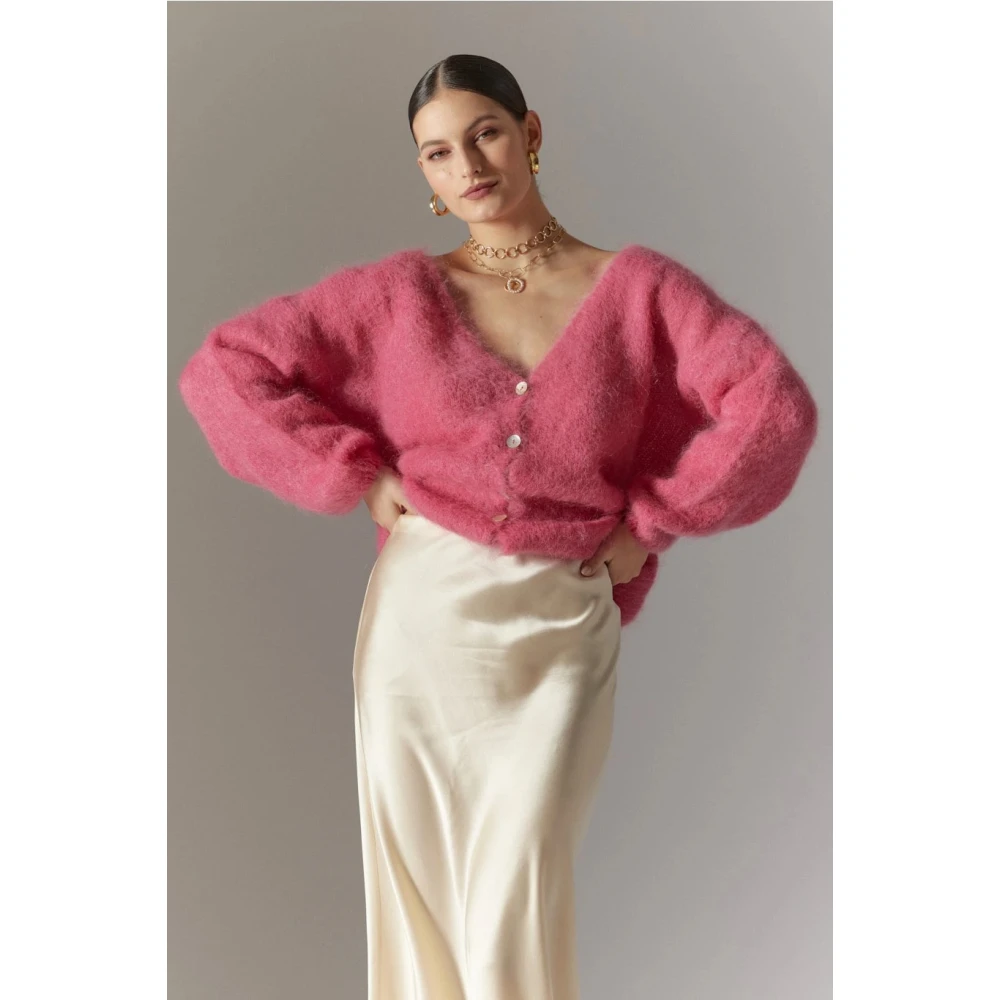 American Dreams Batik-geïnspireerde Cornelia Cardigan in Roze Pink Dames