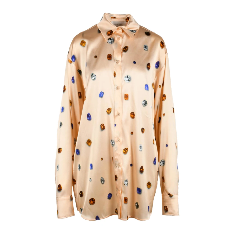 SPORTMAX Zijden Blend Shirt Orange Dames