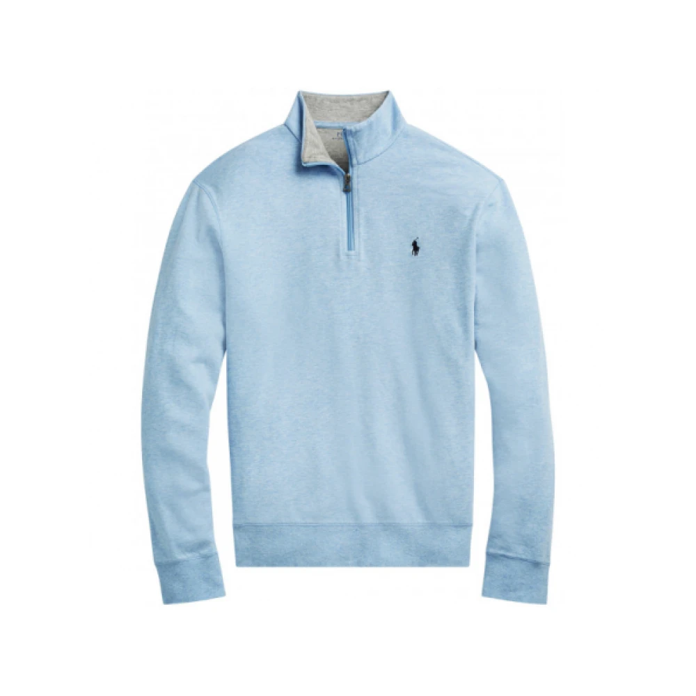 Polo Ralph Lauren Demi-Zip Katoenmix Trui Blue Heren
