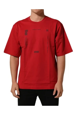 Grafisk tryckt t-shirt med rund hals