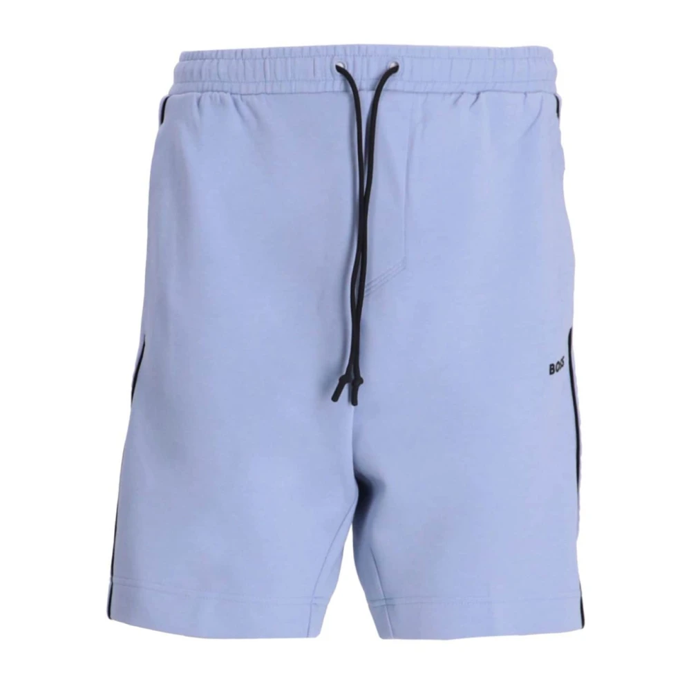 Hugo Boss Blauwe Casual Shorts 100% Katoen Blue Heren