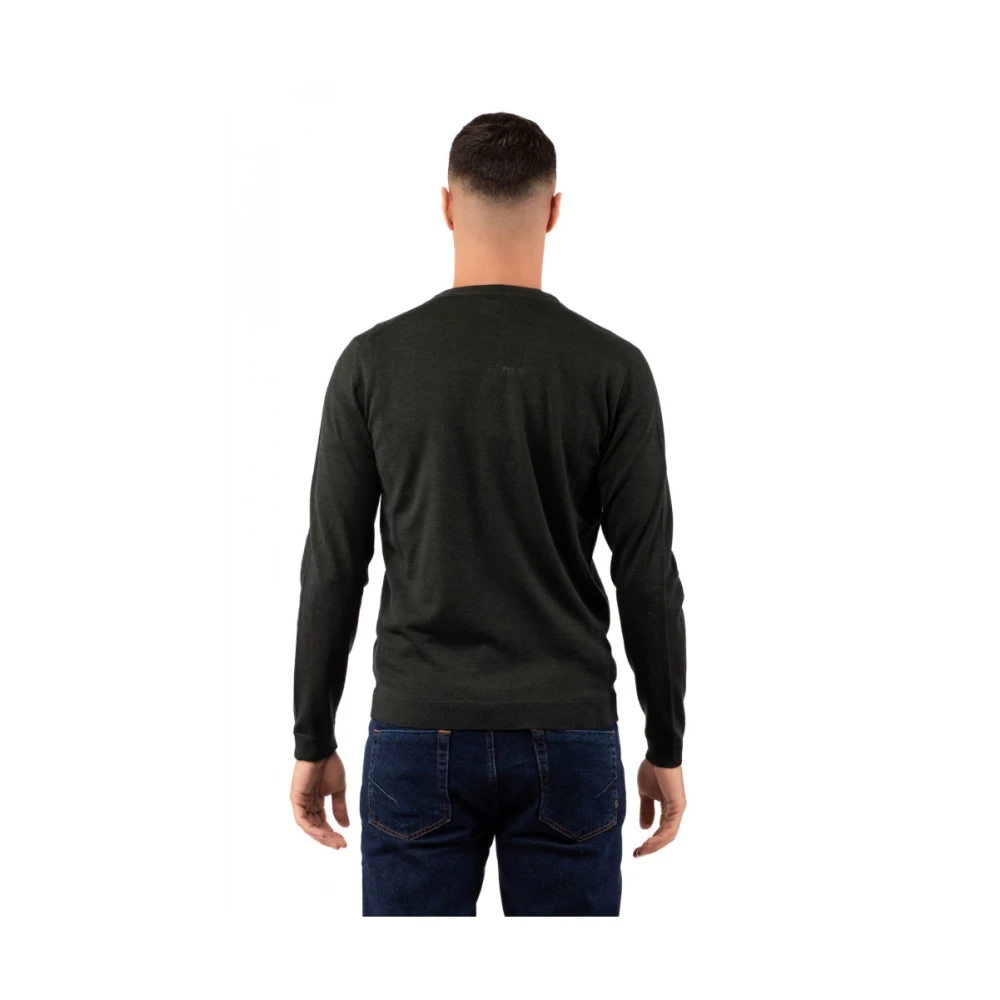 Hindustrie Heren Cardigan Sweater Green Heren