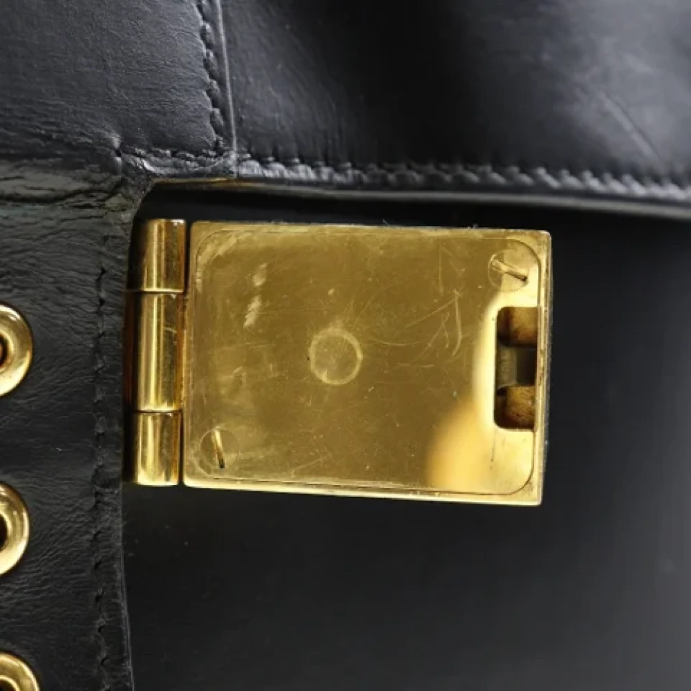 Hermès Vintage Pre-owned Leather briefcases Black Dames