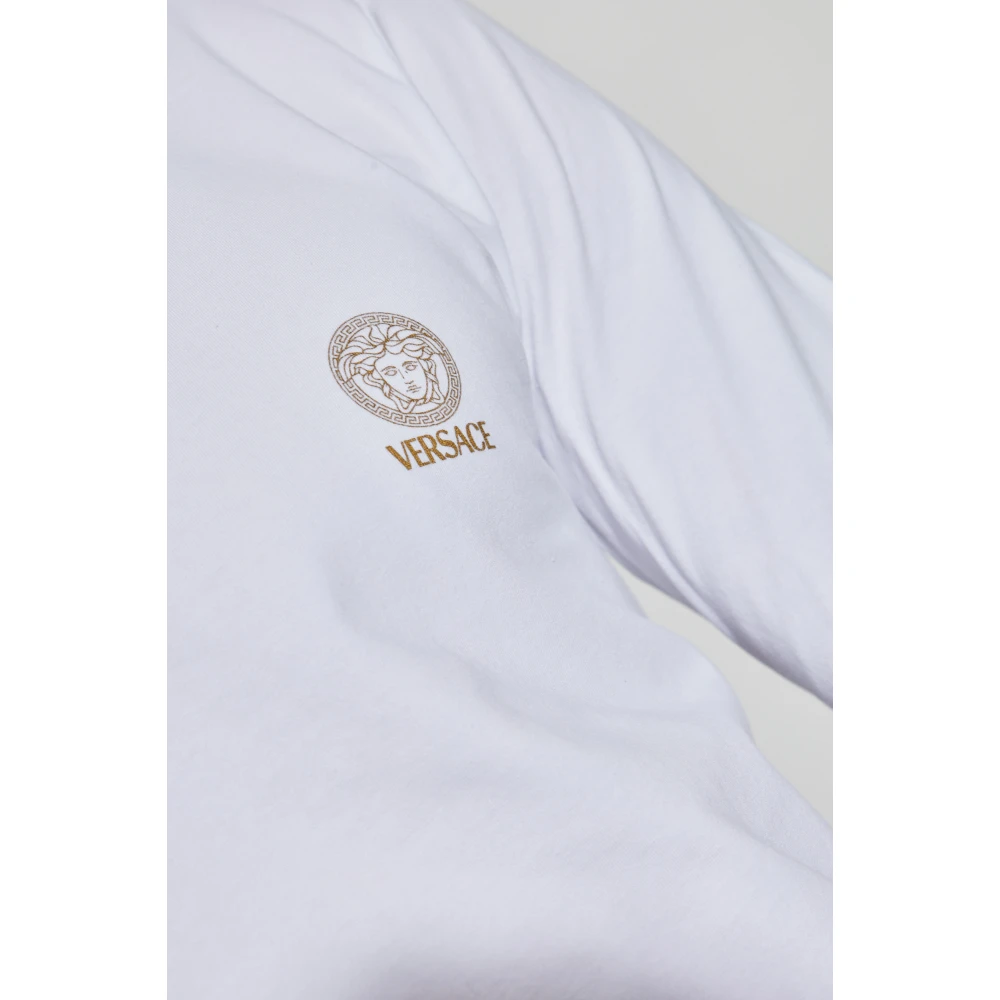 Versace T-shirt met logo White Heren