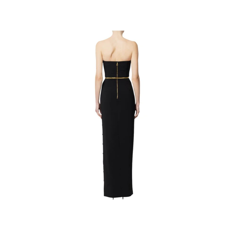 Elisabetta Franchi Jurk met Riem Black Dames