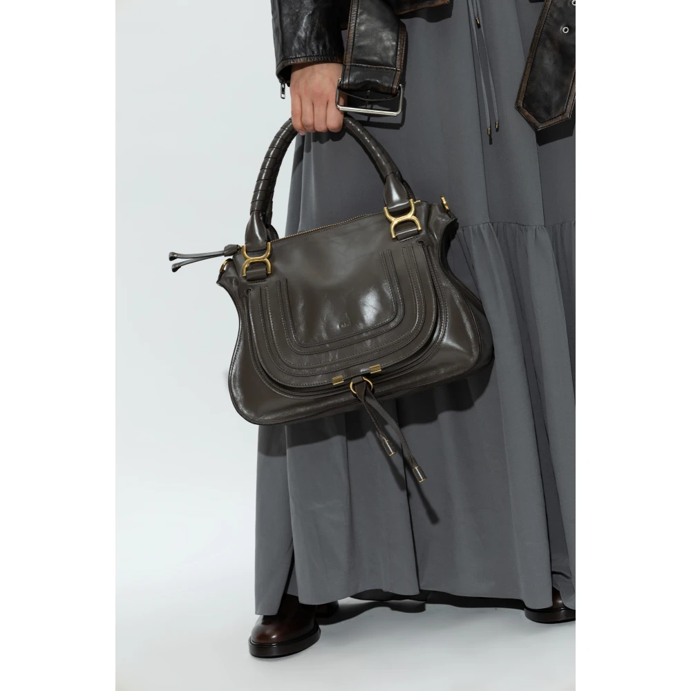 Chloé Handtas Marcie Dubbel Medium Green Dames