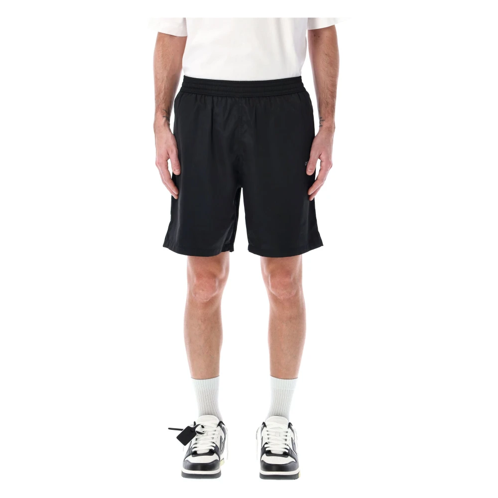 Off White Surfer Zwemshorts voor Heren Black Heren