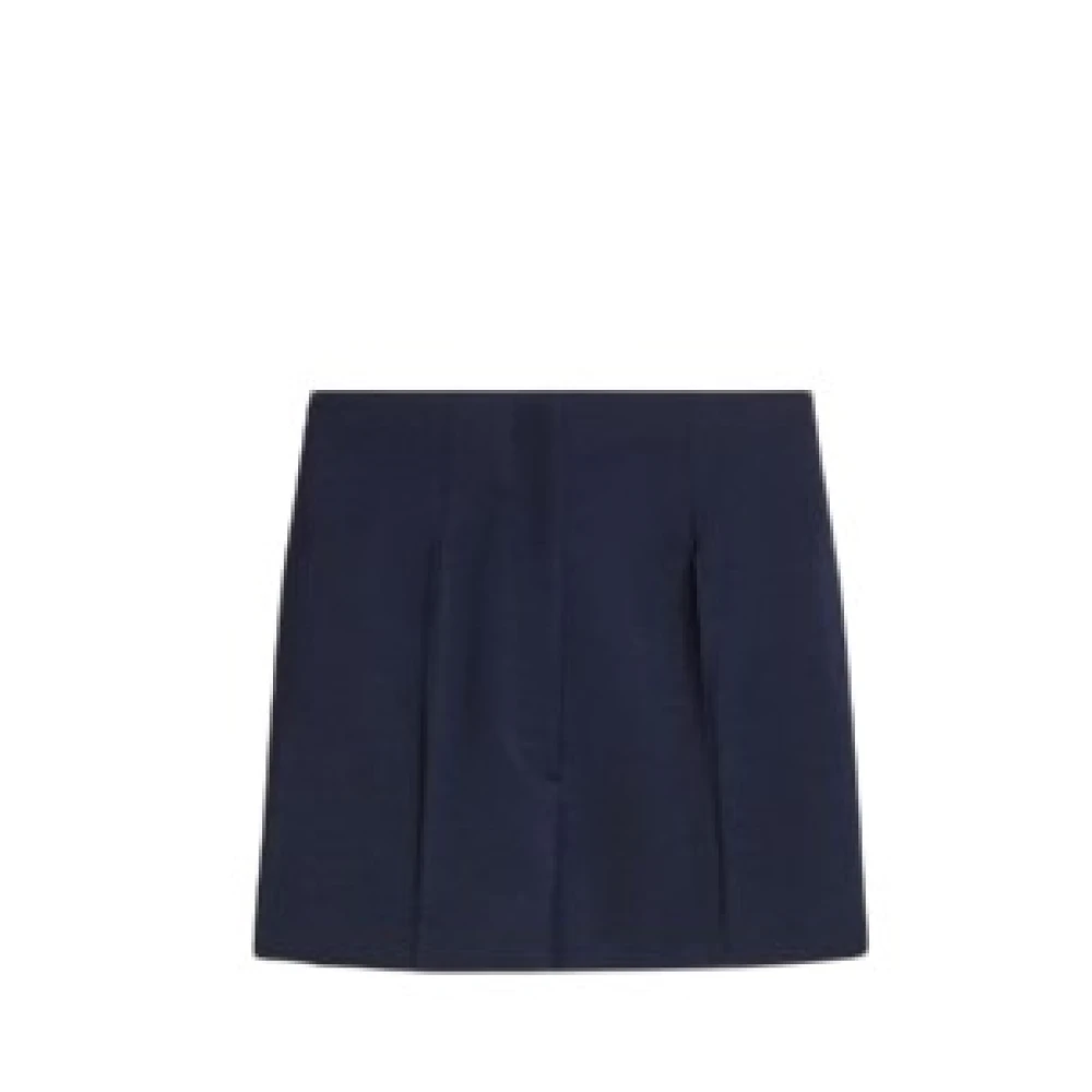 SPORTMAX Hoge Taille Blauwe Wollen Shorts Blue Dames