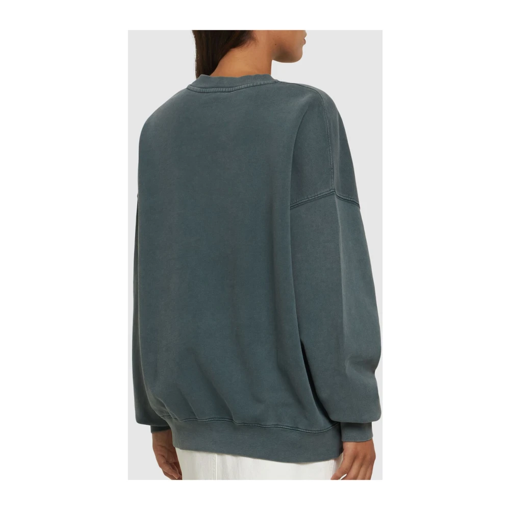 Anine Bing Groene Gewassen Jersey Sweater Green Dames