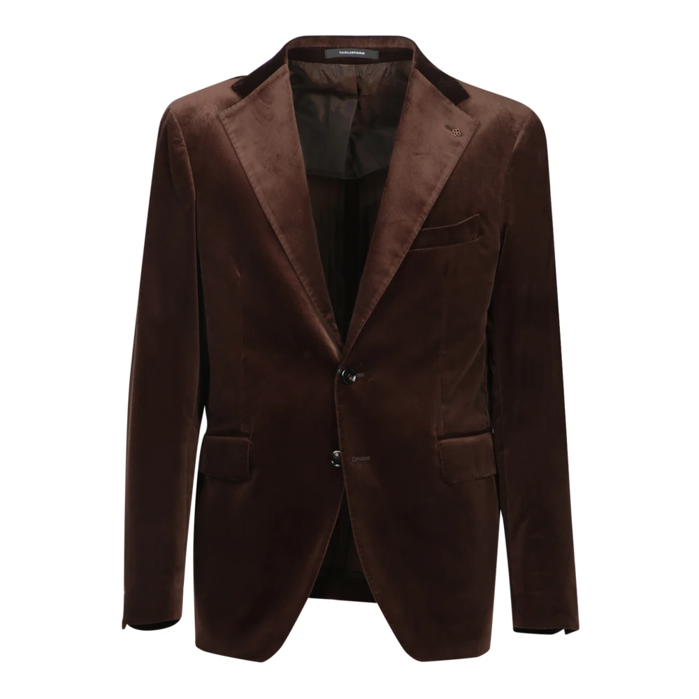 Tagliatore Bruine Fluweel Blazer Elegant Formele Kleding Brown Heren