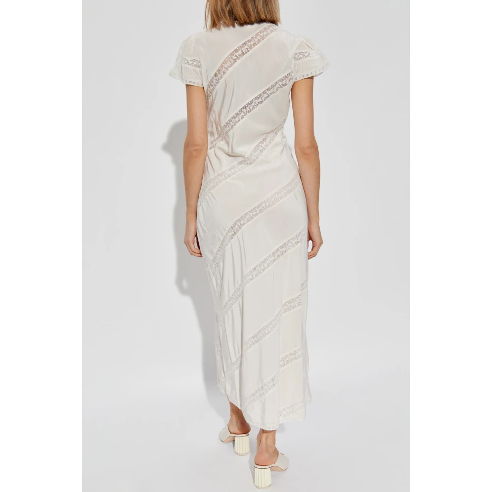 Loveshackfancy Jurk Perletta Beige Dames