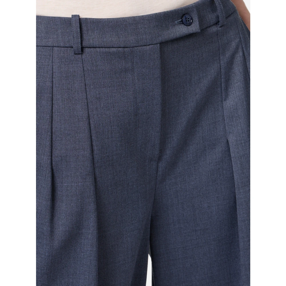 Elisabetta Franchi Blauwe Palazzo Broek Elegant en veelzijdig Blue Dames