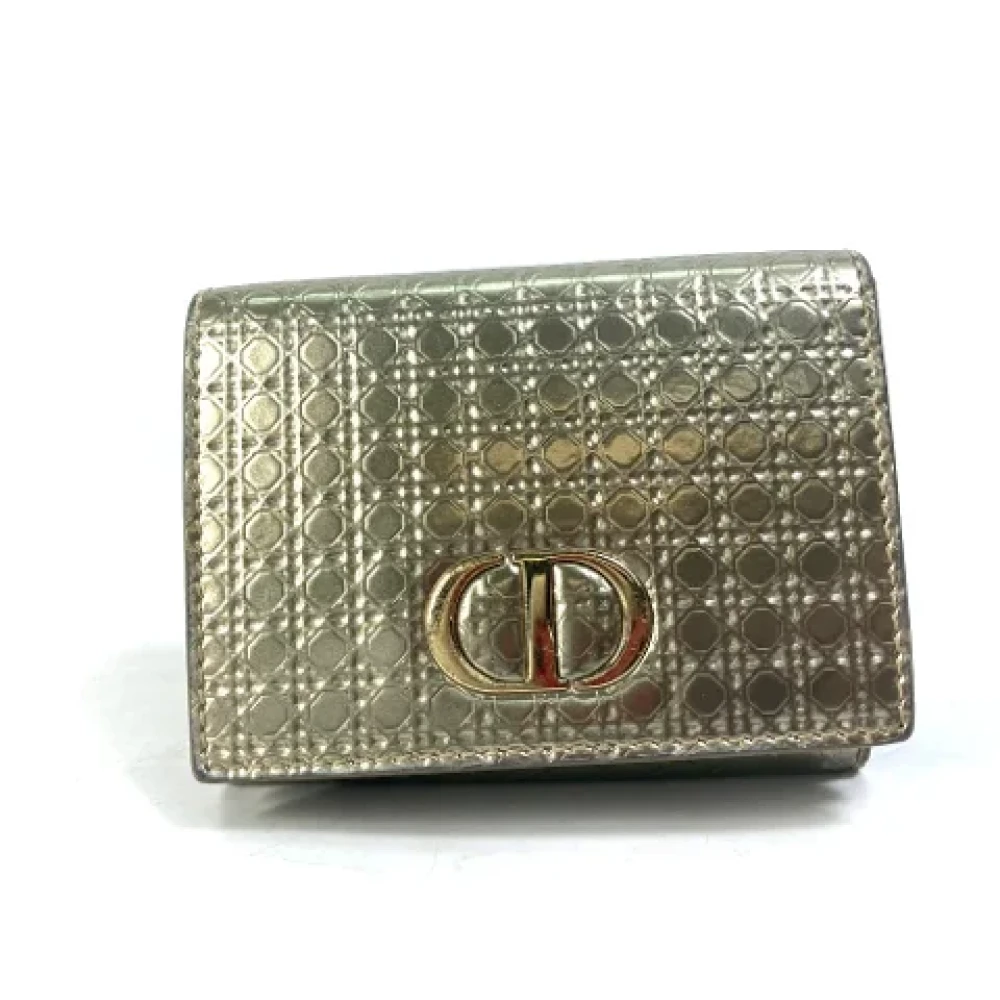 Dior Vintage Pre-owned Leather wallets Yellow Dames