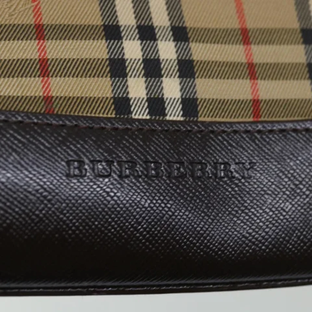 Burberry Vintage Pre-owned Canvas handbags Beige Dames