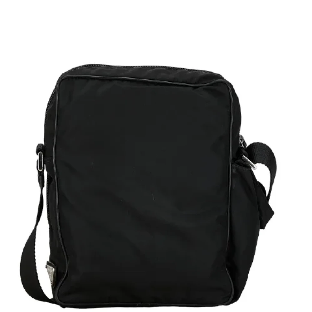 Prada Vintage Pre-owned Canvas crossbody-bags Black Dames