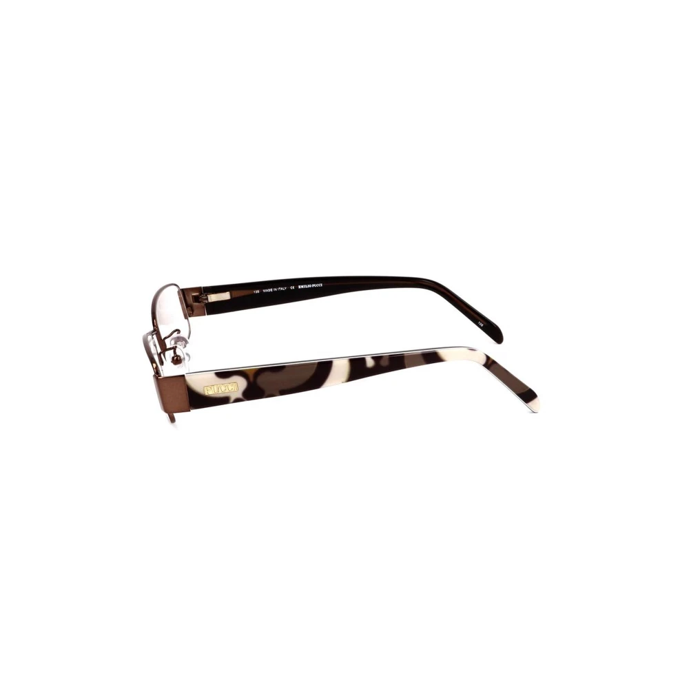 EMILIO PUCCI Bruin Metalen Frame Damesbril Brown Dames
